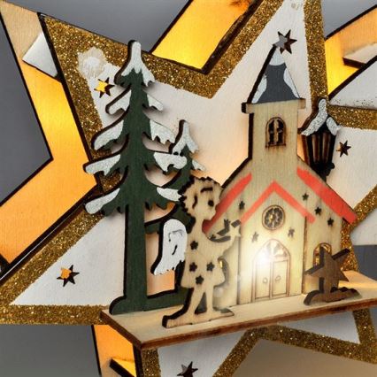 LED Vianočná dekorácia 10xLED/2xAA kométa