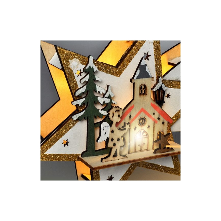 LED Vianočná dekorácia 10xLED/2xAA kométa