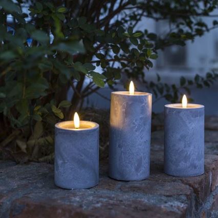 SADA 3x LED sviečok LED/2xAA teplá biela