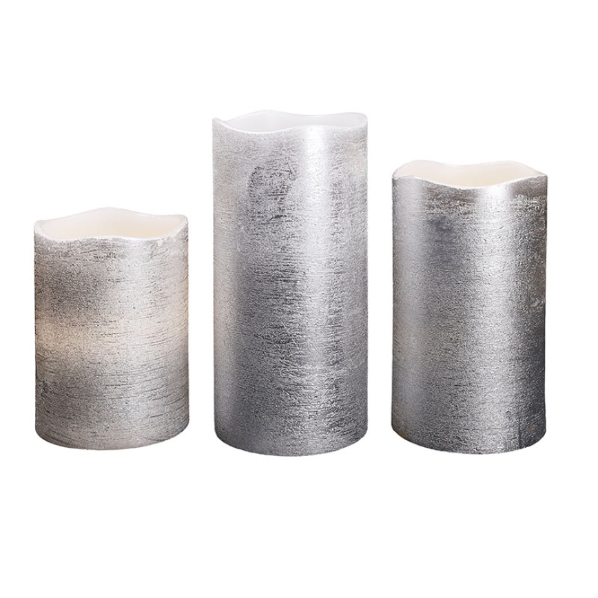 SADA 3x LED sviečky LED/3xAAA teplá biela