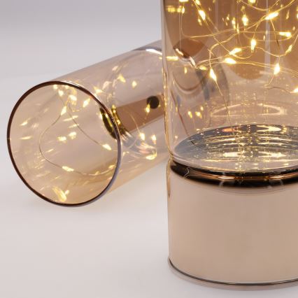 SADA 2x LED Vianočné svetielko 20xLED+10xLED/2xAA+3xAA teplá biela