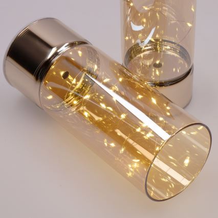 SADA 2x LED Vianočné svetielko 20xLED+10xLED/2xAA+3xAA teplá biela