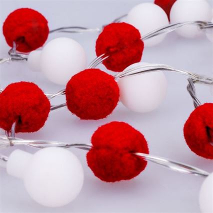LED  reťaz 20xLED/2xAA 1,8 m teplá biela