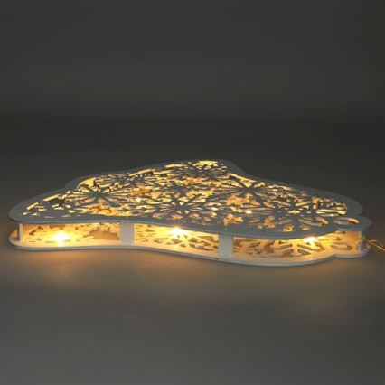 LED Vianočná dekorácia 9xLED/2xAA teplá biela zvonček