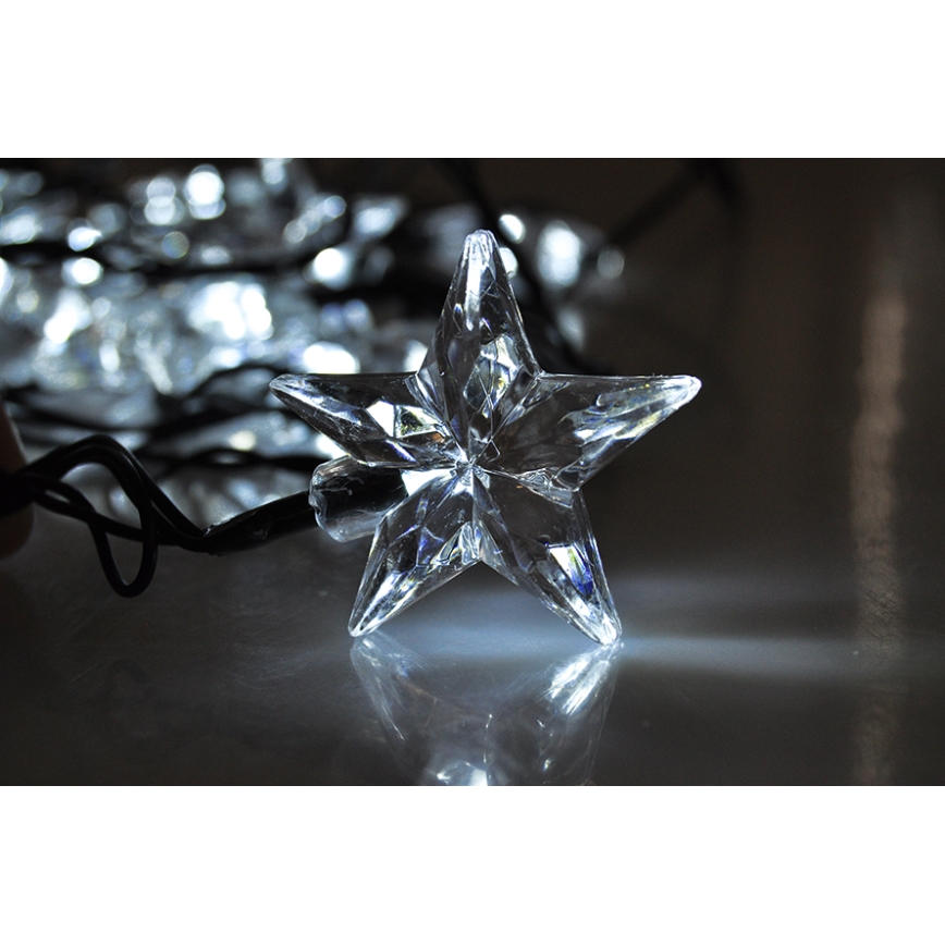 LED reťaz 20xLED 6m studená biela