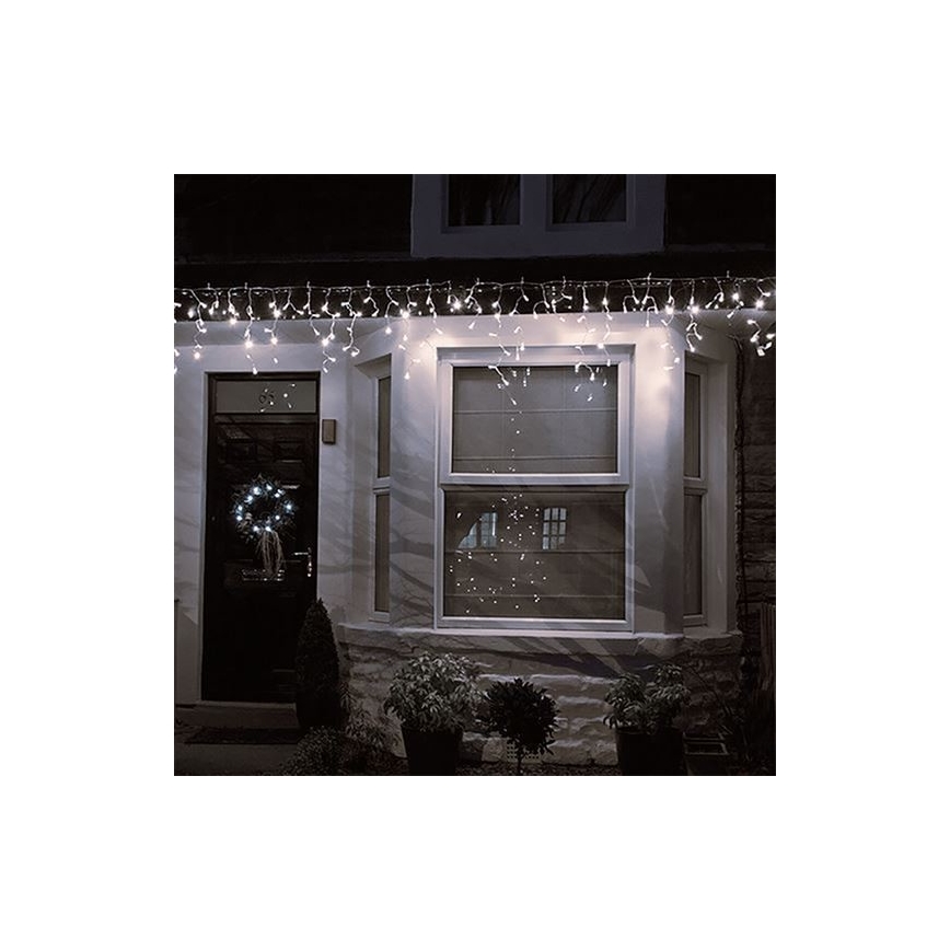 LED vonkajší záves 120xLED/8 funkcií 9m IP44 teplá biela