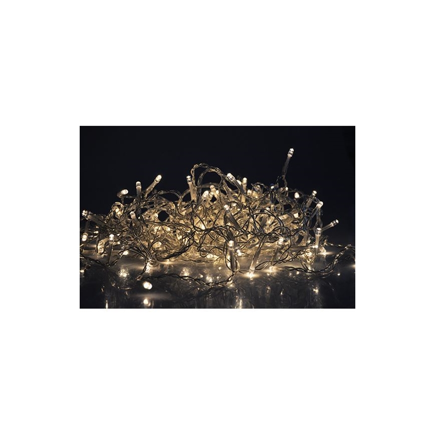 LED Vonkajší vianočný záves 120xLED/8 funkcií 9m IP44 teplá biela