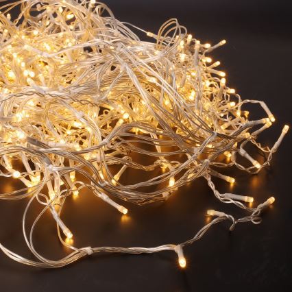 LED vonkajší vianočný záves 360xLED/8 funkcií 15m IP44 teplá biela