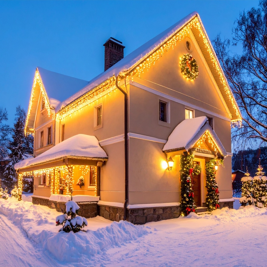 LED Vonkajší vianočný záves 360xLED/8 funkcií 15m IP44 teplá biela