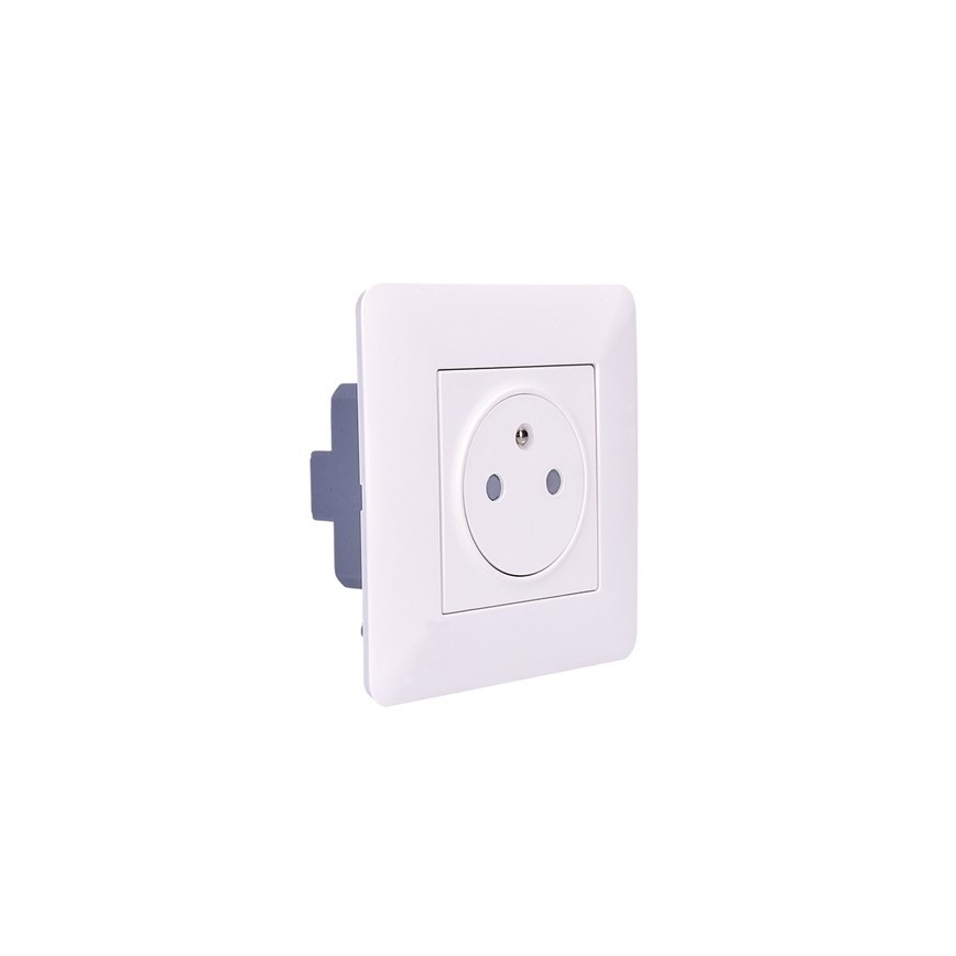 Zásuvka SLIM PUSH, biela