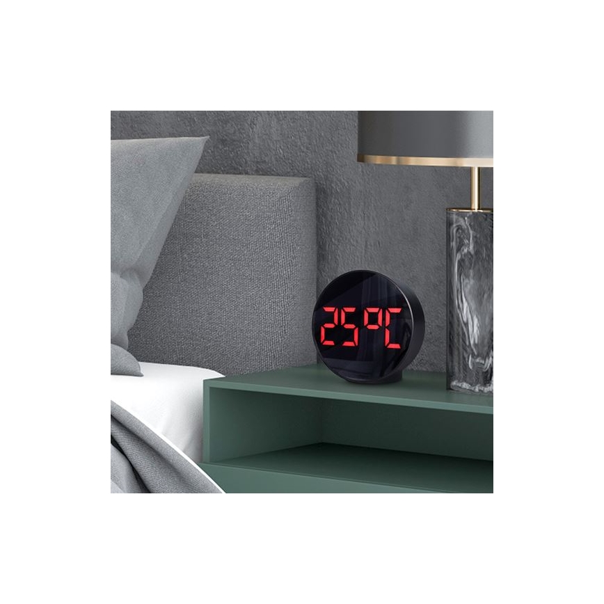 Digitálne hodiny s budíkom 5V/3xAAA