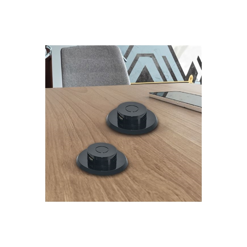 Vstavaná USB nabíjačka USB A+C čierna