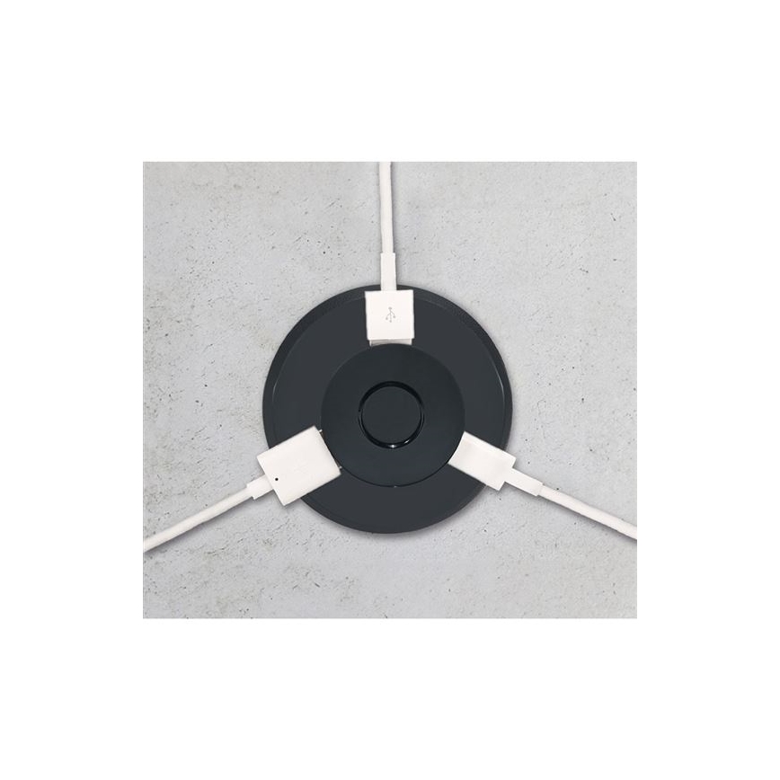 Vstavaná USB nabíjačka USB A+C čierna