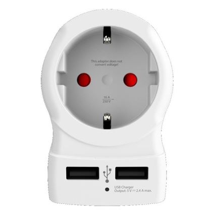 Cestovný adaptér pre UK 230V + 2x USB port