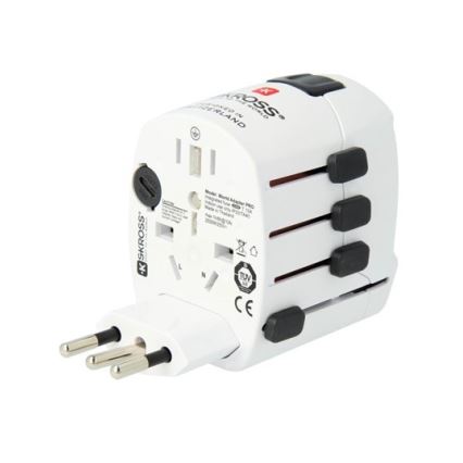 Univerzálny cestovný adaptér pre celý svet 230V + USB port