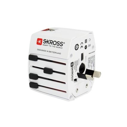 Medzinárodný cestovný adaptér 230V + 2x USB port