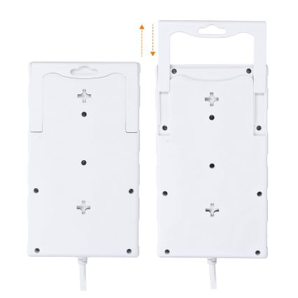 Predlžovací kábel s vypínačom 8Z typ E + 1xUSB-A + 1xUSB-C 2m biela