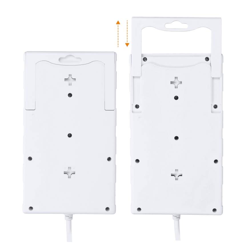 Predlžovací kábel s vypínačom 8Z typ E + 1xUSB-A + 1xUSB-C 2m biela