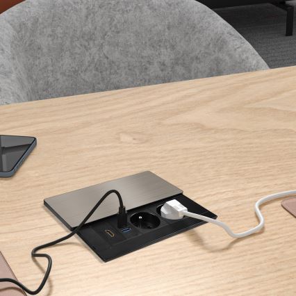 Vstavaná zásuvka 20 W s 2 zásuvkami, USB-A, USB-C a HDMI