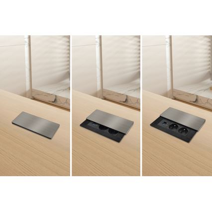 Vstavaná zásuvka s bezdrôtovým nabíjaním 65W 2Z + USB-A + USB-C