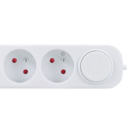 Predlžovací kábel s 5 zásuvkami a vypínačom, s USB nabíjaním (A + C), 3 m