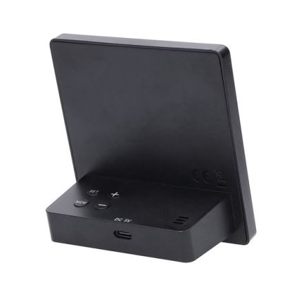 Digitálny teplomer 5V/2xAAA + 2xAAA čierny