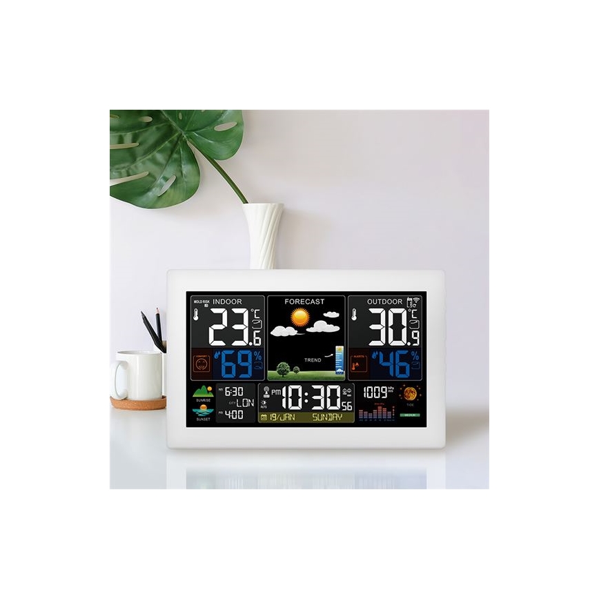 Meteostanica s farebným LCD displejom 5V/2xAA + 2xAA