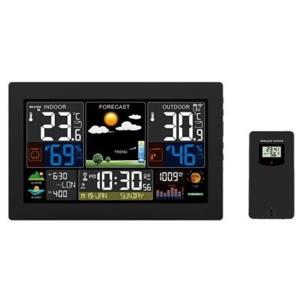 Meteostanica s farebným LCD displejom 230V/2xAA + 2xAA