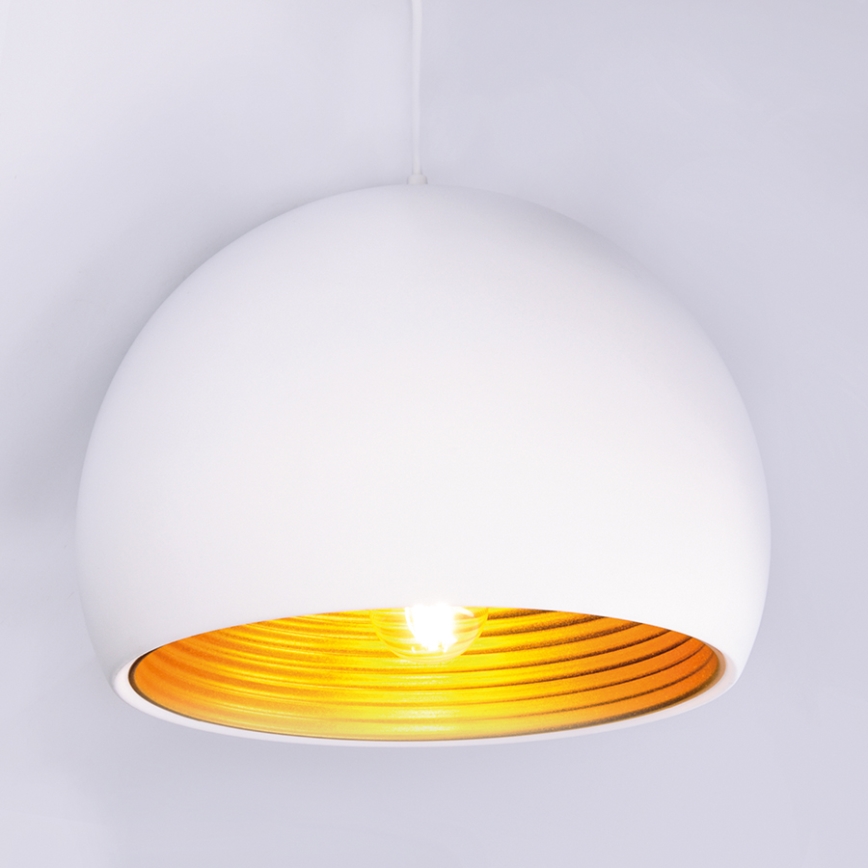 Luster 1xE27/60W/230V biela 35cm