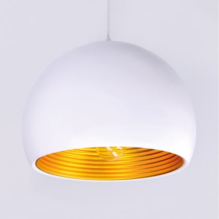 Luster 1xE27/60W/230V biela 35cm