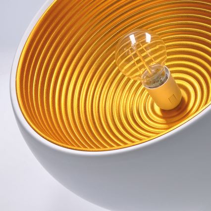 Luster 1xE27/60W/230V biela 35cm