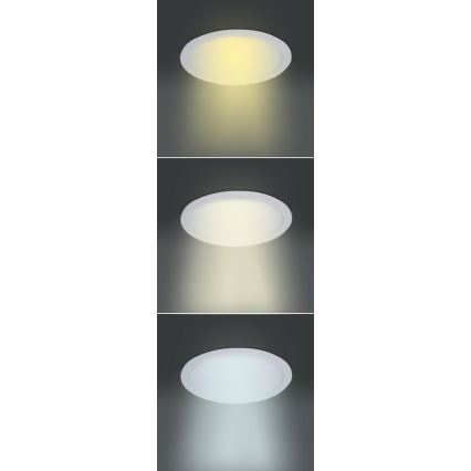 LED zapustené svietidlo LED/18W/230V 3000/4000/6000K pr. 22,5 cm biela