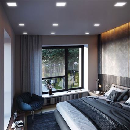 LED panel LED/24W/230V 3000/4000/6000K 30x30 cm biely
