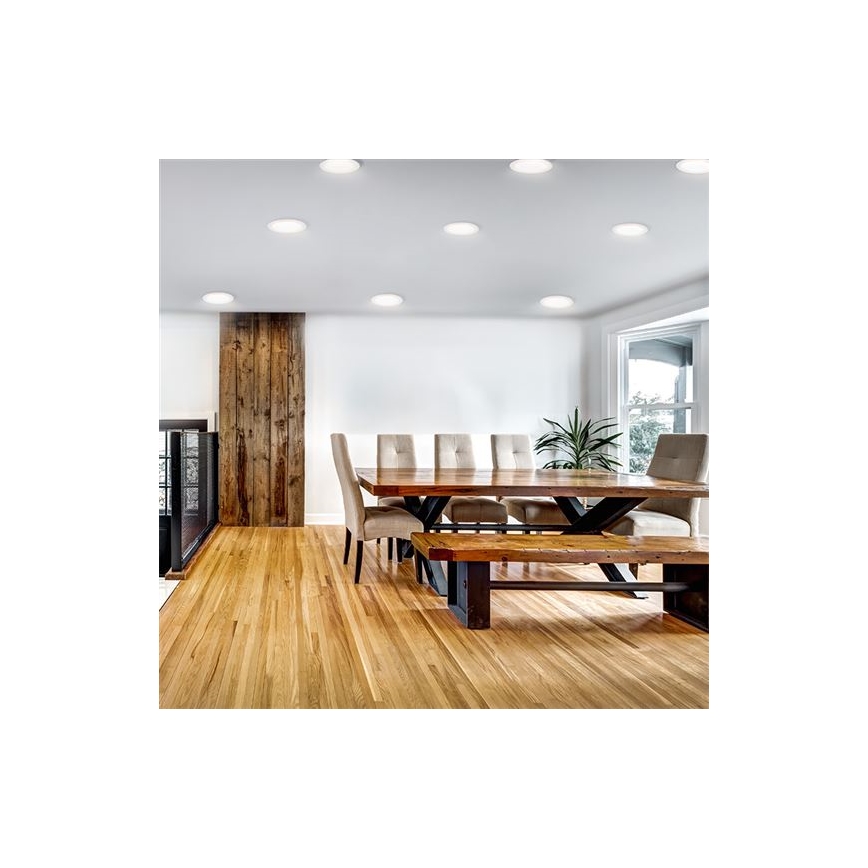 LED zapustené svietidlo LED/6W/230V 3000/4000/6000K pr. 12 cm biela