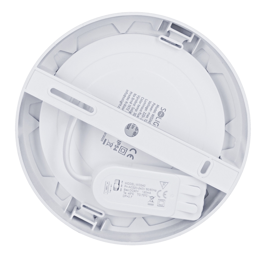 LED prisadený/podhľadový panel 2v1 LED/12W/230V 3000/4000/6000K pr.17cm IP54 strieborný