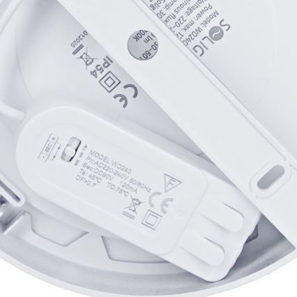 LED prisadený/podhľadový panel 2v1 LED/12W/230V 3000/4000/6000K pr.17cm IP54 strieborný