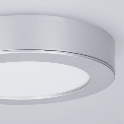 LED prisadený/podhľadový panel 2v1 LED/12W/230V 3000/4000/6000K pr.17cm IP54 strieborný