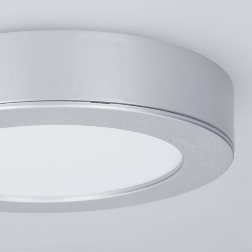 LED prisadený/podhľadový panel 2v1 LED/12W/230V 3000/4000/6000K pr.17cm IP54 strieborný