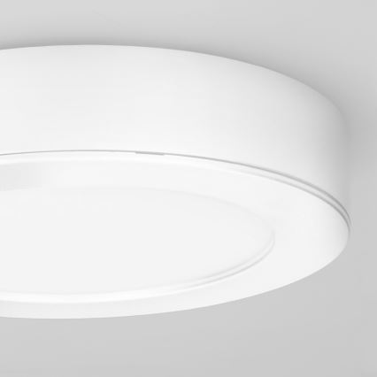 LED panel 2v1 – prisadený/zapustený, 12 W, 230 V, nastaviteľná teplota svetla 3000/4000/6000 K, priemer 17 cm, IP54, biela