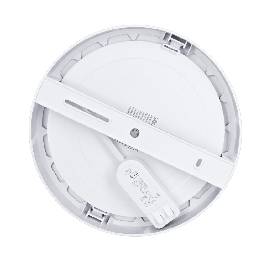 LED prisadený/podhľadový panel 2v1 18W/230V 3000/4000/6000K pr. 22,5 cm IP54 strieborný