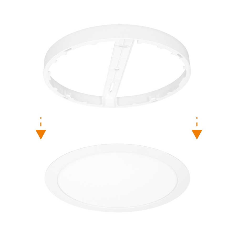 LED Prisadený/podhľadový panel 2v1 18W/230V 3000/4000/6000K pr.22,5 cm IP54 biela