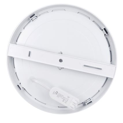 LED Prisadený/podhľadový panel 2v1 24W/230V 3000/4000/6000K priemer 30 cm IP54 strieborný