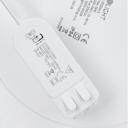 LED Prisadený/podhľadový panel 2v1 24W/230V 3000/4000/6000K priemer 30 cm IP54 strieborný