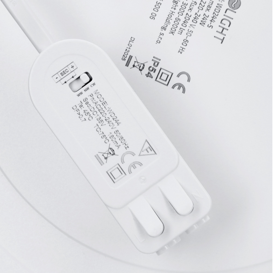 LED Prisadený/podhľadový panel 2v1 24W/230V 3000/4000/6000K priemer 30 cm IP54 strieborný