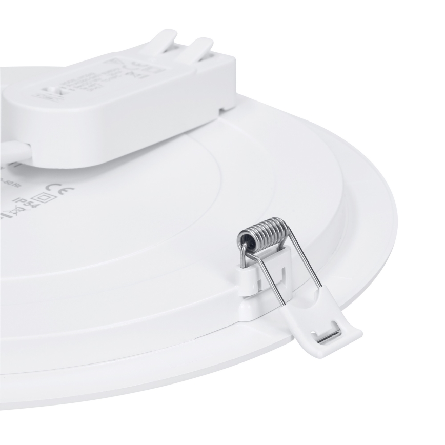 LED Prisadený/podhľadový panel 2v1 24W/230V 3000/4000/6000K priemer 30 cm IP54 strieborný