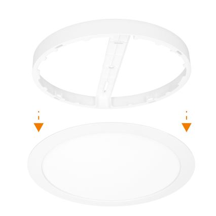 LED prisadený/podhľadový panel 2 v 1 24 W/230 V 3000/4000/6000 K pr. 30 cm IP54 biela