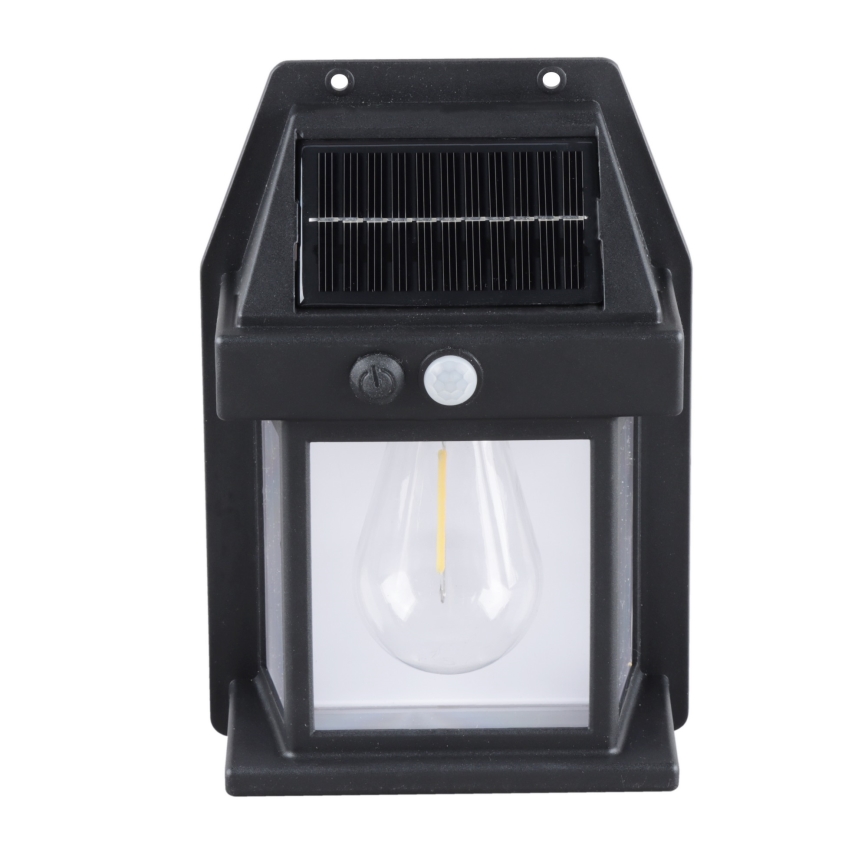 LED stlmiteľná solárna lucerna so senzorom LED/3,7V IP44 1200 mAh