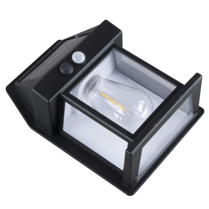 LED stlmiteľná solárna lucerna so senzorom LED/3,7V IP44 1200 mAh