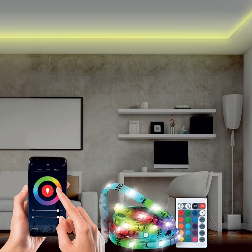 LED RGB Stmievateľný pásik  LED/20W/230V 5m IP65 Tuya + DO