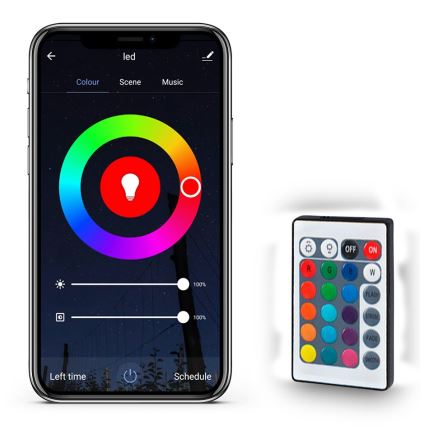 LED RGB Stmievateľný pásik  LED/20W/230V 5m IP65 Tuya + DO